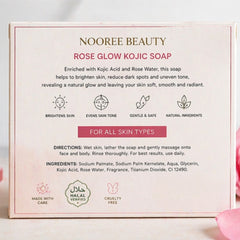 Nooree Beauty Rose Glow Kojic Soap (Pack of 4)