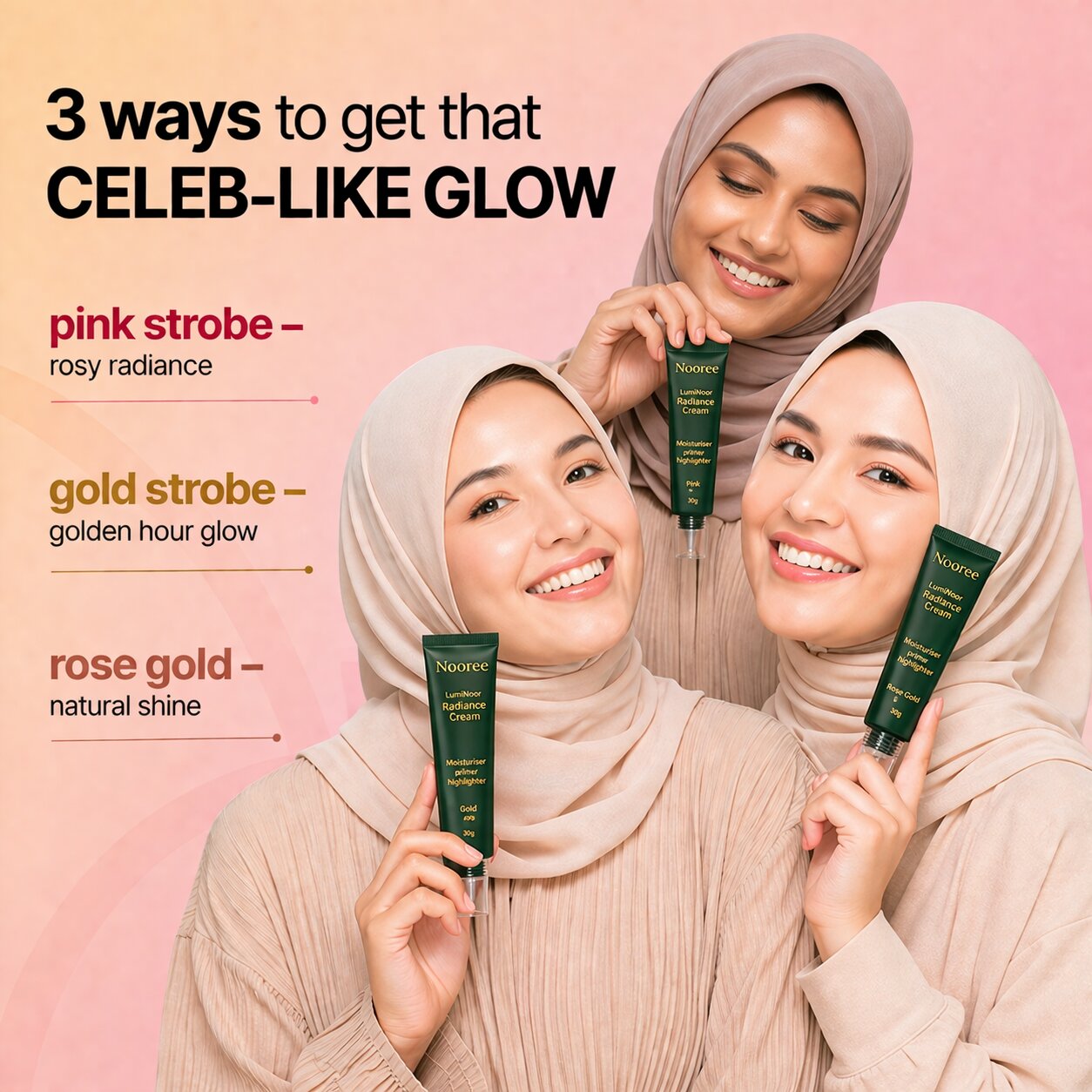 LumiNoor Radiance Cream - Pack of 3 shades