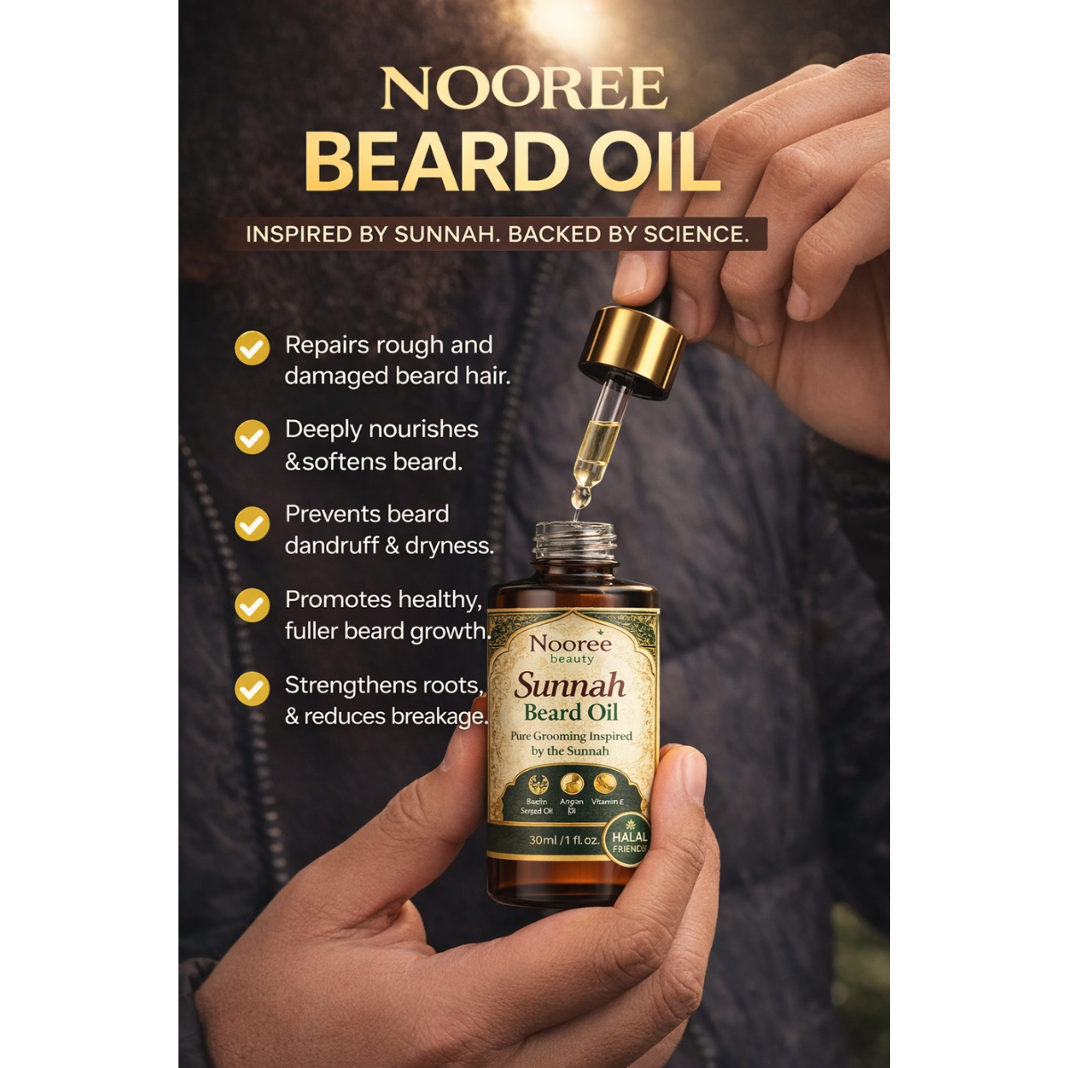 Nooree Sunnah Beard Oil (Pack Of 3)