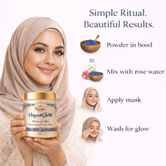 Nooree Beauty HayaatGlow Moroccan Nila Brightening Powder Mask – Pack of 3