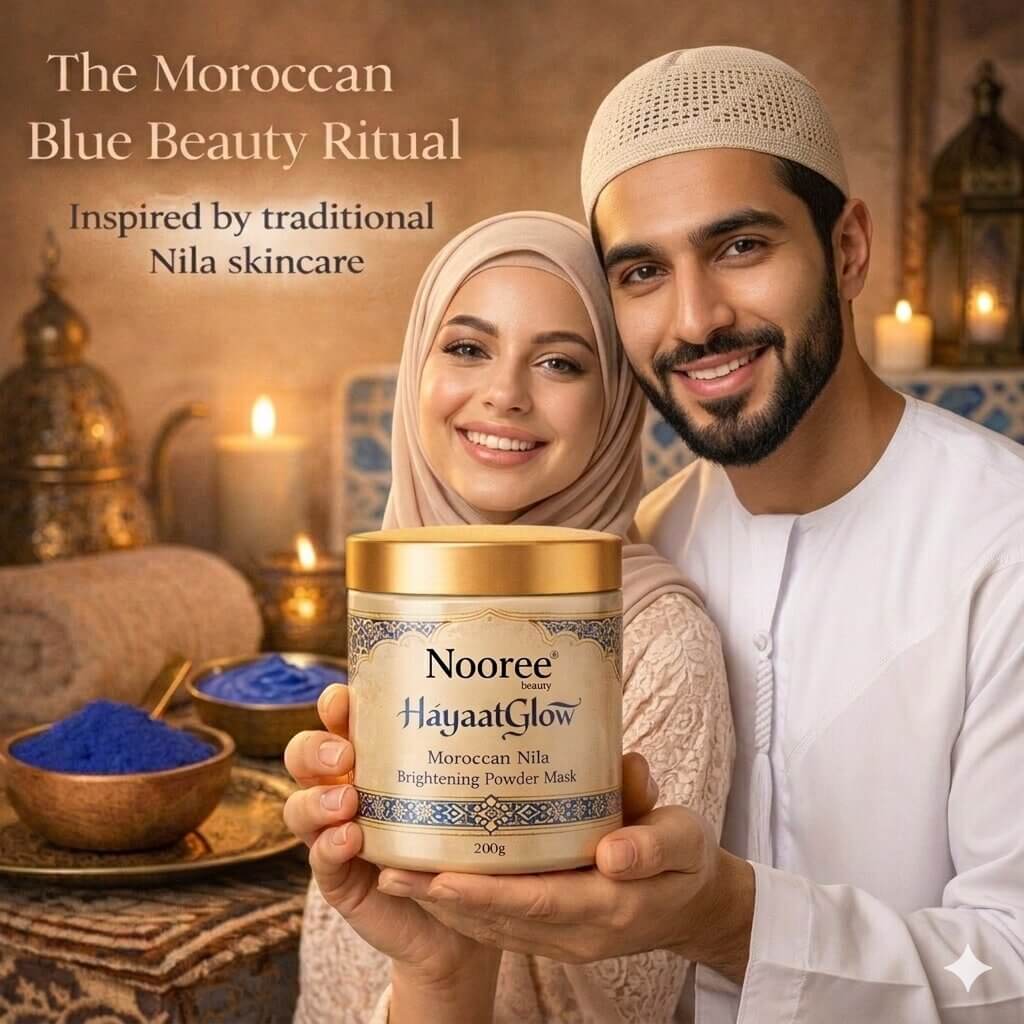 Nooree Beauty HayaatGlow Moroccan Nila Brightening Powder Mask – Pack of 3