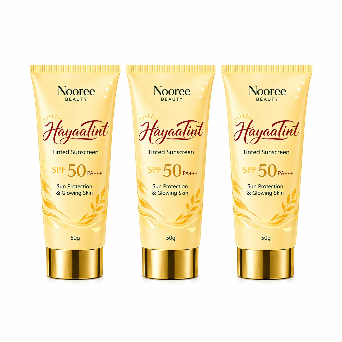 HayaaTint Kesar & Rose Water Tinted Sunscreen with SPF 50 PA+++