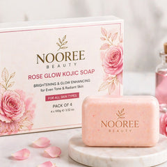 Nooree Beauty Rose Glow Kojic Soap (Pack of 4)